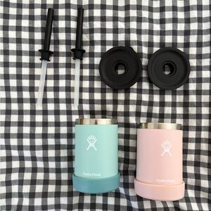 Hydro Flask Tumbler Duo in Teal and Light Pink